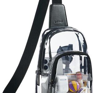 Clear Bag for Stadium Events, Clear Purse for Women Stadium Crossbody Bag, Trans